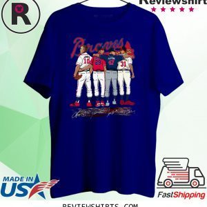 Atlanta Braves Jones Smoltz Glavine Maddux Signatures T-Shirt