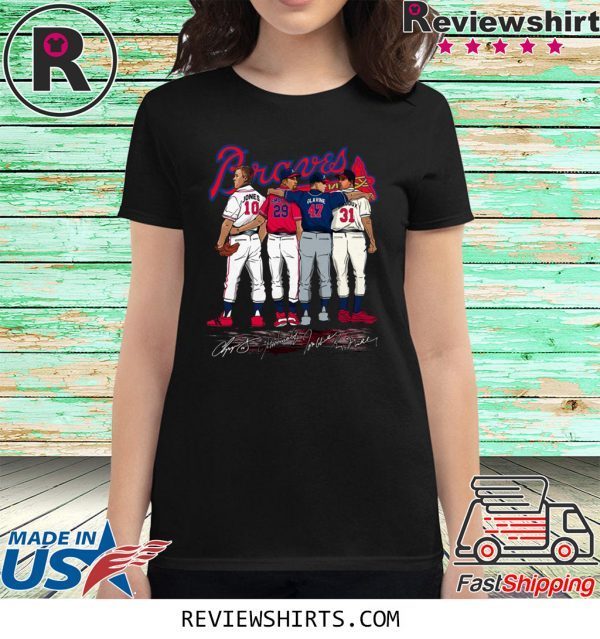 Atlanta Braves Jones Smoltz Glavine Maddux Signatures T-Shirt