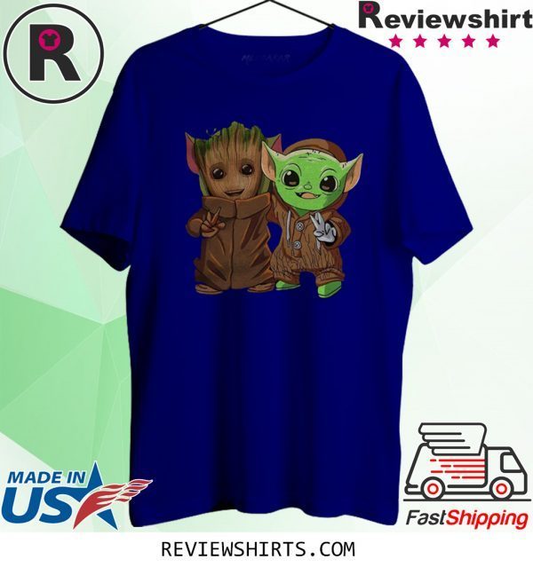 Baby Groot and Yoda baby is Friends T-Shirt