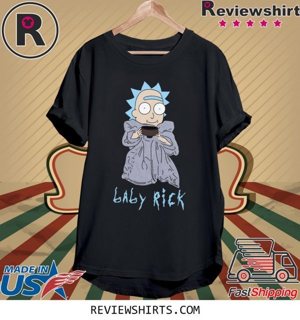 Baby Rick Sanchez Baby Yoda T-Shirt