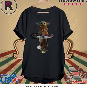 Baby Yoda And Master Yoda Pittsburgh Steelers Water Reflection T-Shirt