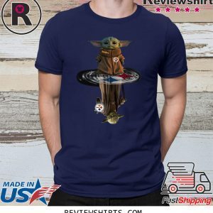 Baby Yoda And Master Yoda Pittsburgh Steelers Water Reflection T-Shirt