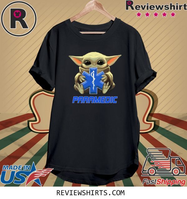 Baby Yoda And Paramedic Logo T-Shirt