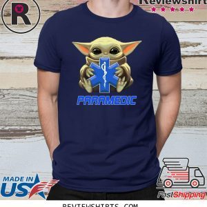 Baby Yoda And Paramedic Logo T-Shirt