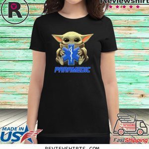 Baby Yoda And Paramedic Logo T-Shirt