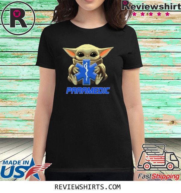 Baby Yoda And Paramedic Logo T-Shirt