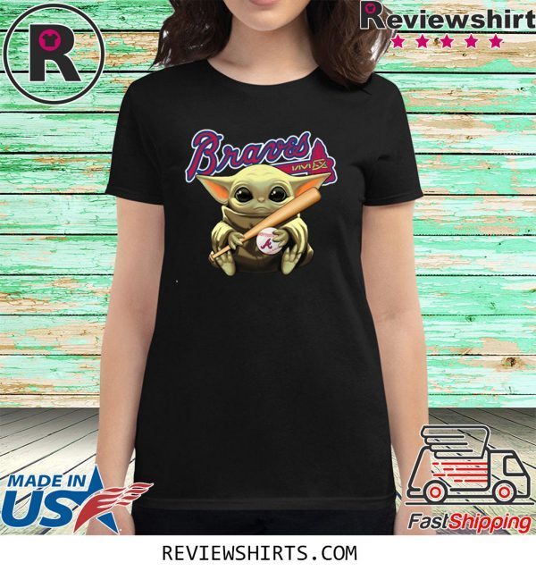 Baby Yoda Holding Braves Ball T-Shirt