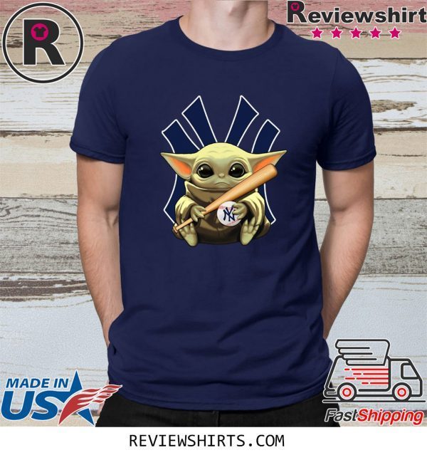 Baby Yoda Holding New York Yankees Ball Shirt