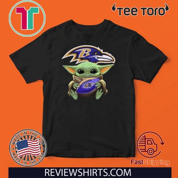 Baby Yoda Hug Baltimore Ravens Shirt T-Shirt 