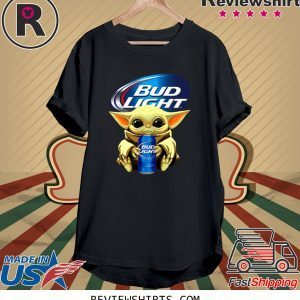 Baby Yoda Hug Bud Light Tee Shirt