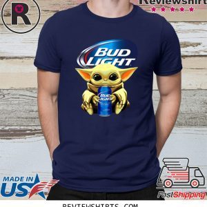 Baby Yoda Hug Bud Light Tee Shirt