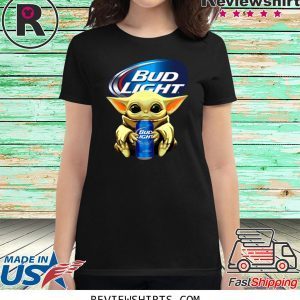 Baby Yoda Hug Bud Light Tee Shirt