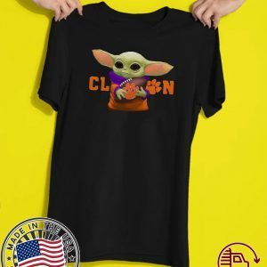 Baby Yoda Hug Clemson Tigers T Shirt