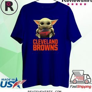 Baby Yoda Hug Cleveland Browns T-Shirt