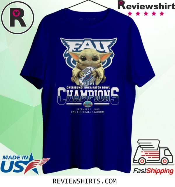 Baby Yoda Hug Florida Atlantic University Champions 2019 Shirt