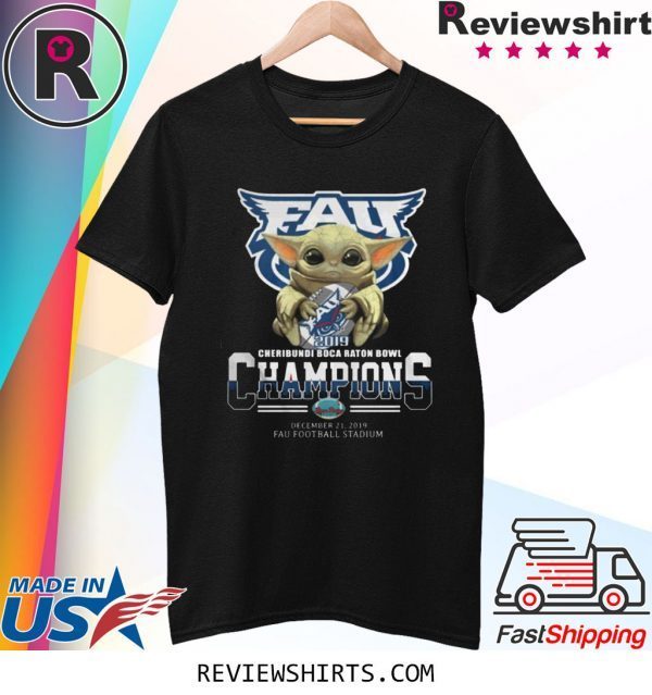 Baby Yoda Hug Florida Atlantic University Champions 2019 Shirt