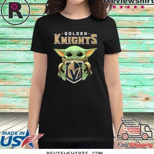 Official Baby Yoda Hug Golden Knights T-Shirt