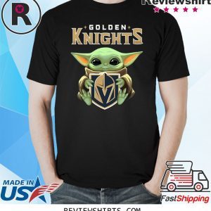 Official Baby Yoda Hug Golden Knights T-Shirt