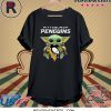 Baby Yoda Hug Pittsburgh Penguins T-Shirt