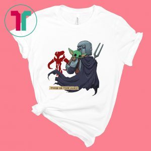 Baby Yoda Mandositting Tee Shirt This Is The Way