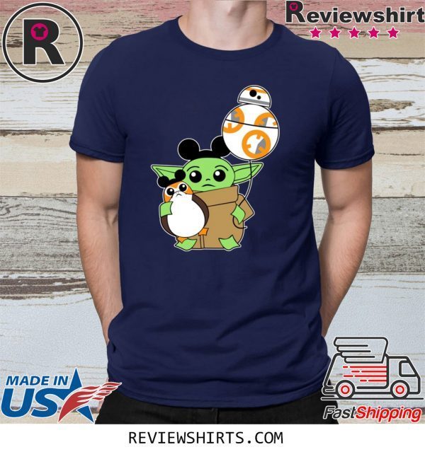 Baby Yoda Mickey Porg Shirt