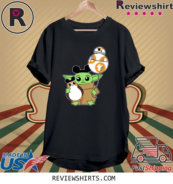 Baby Yoda Mickey Porg Shirt