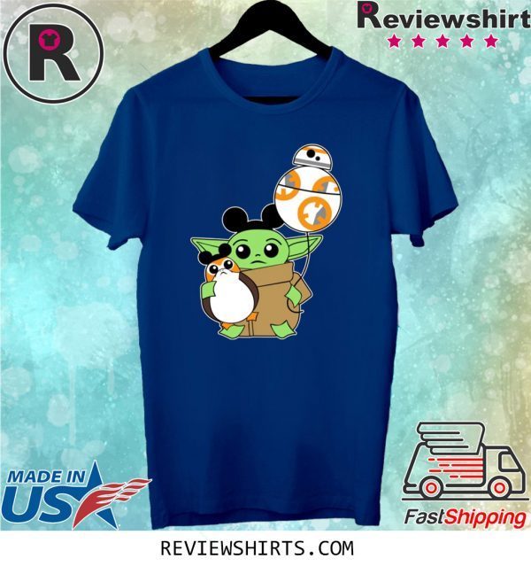 Baby Yoda Mickey Porg Shirt