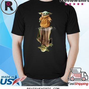 Baby Yoda and Master Yoda water reflection t-shirt