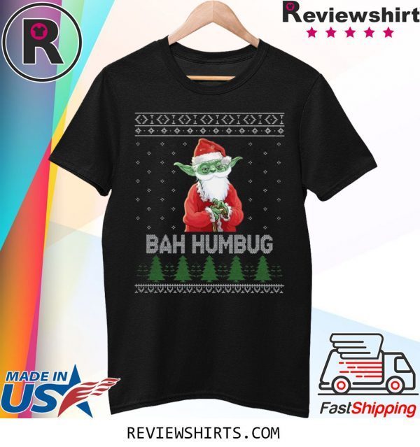 Baby Yoda bah humbug ugly christmas 2020 t-shirt