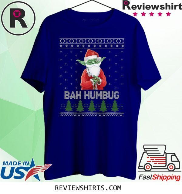 Baby Yoda bah humbug ugly christmas 2020 t-shirt