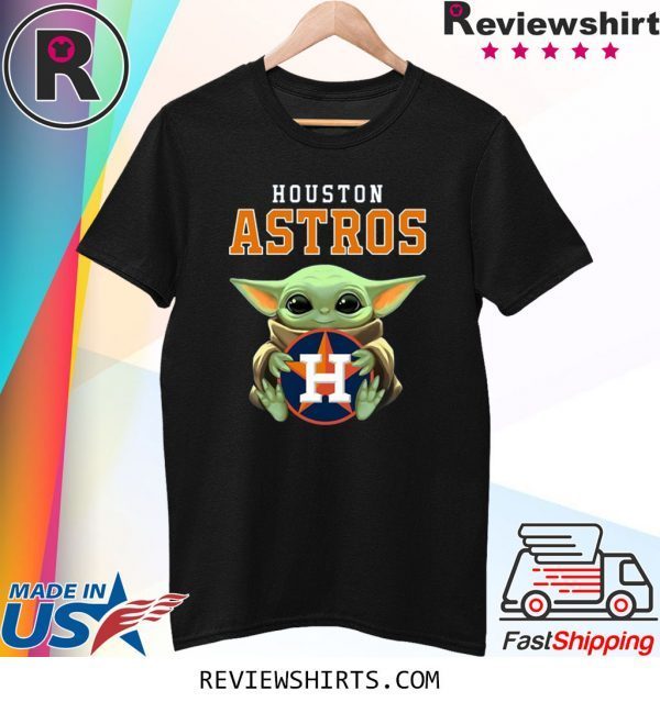 Baby Yoda Hug Houston Astros Tee Shirt