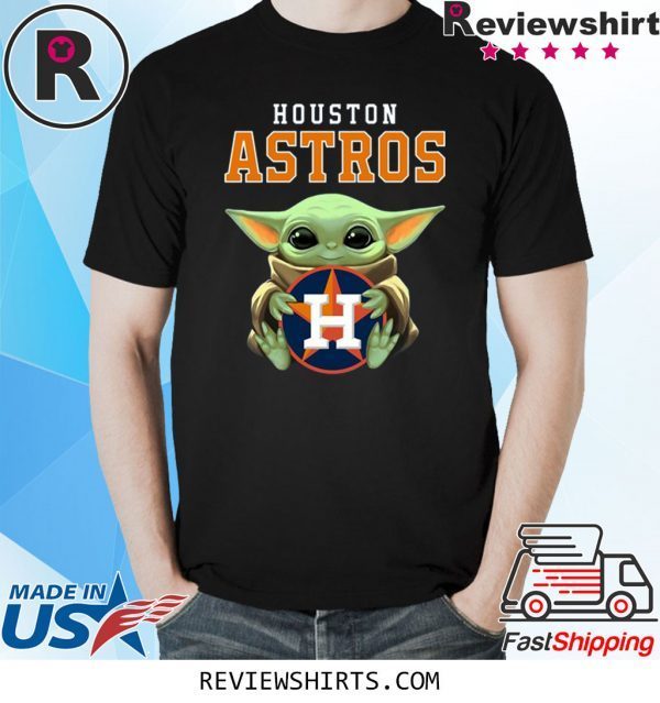 Baby Yoda Hug Houston Astros Tee Shirt