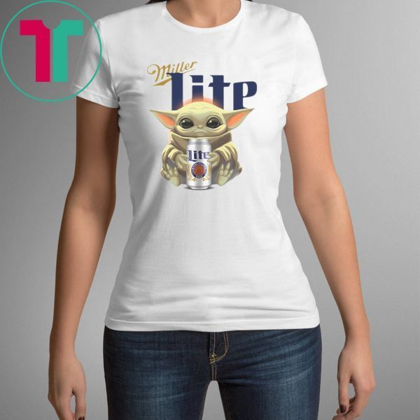 Baby Yoda hug Miller Lite T-Shirt