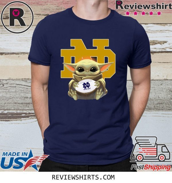 Baby Yoda Hug Notre Dame Fighting Irish T-Shirt