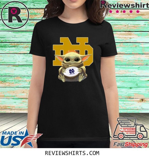 Baby Yoda Hug Notre Dame Fighting Irish T-Shirt