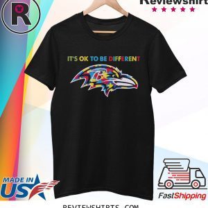 Baltimore Ravens Autism it's ok to be different t-shirt