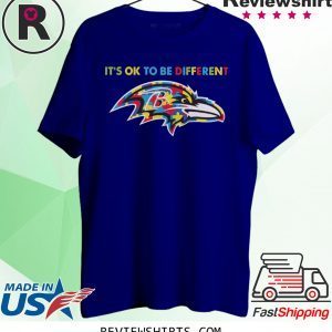 Baltimore Ravens Autism it's ok to be different t-shirt