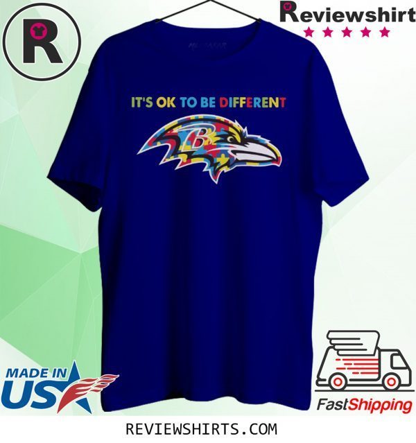 Baltimore Ravens Autism it's ok to be different t-shirt