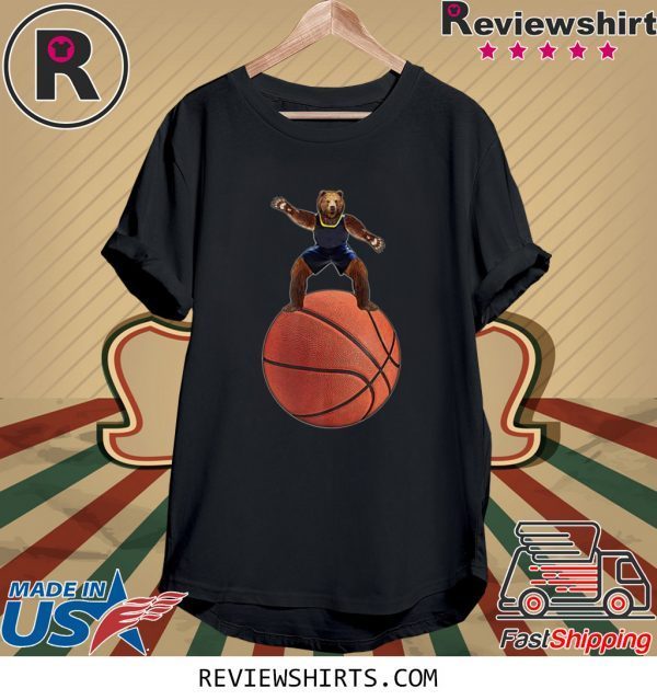 Bear Guarding On Basketball T-Shirt