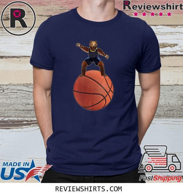 Bear Guarding On Basketball T-Shirt