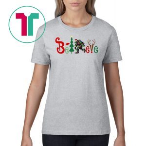 Bigfoot Believe Christmas T-Shirt