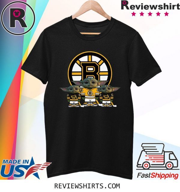 Boston Bruins Logo Baby Yoda Shirt