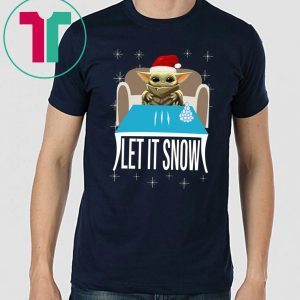 COCAINE SANTA BABY YODA LET IT SNOW SHIRT