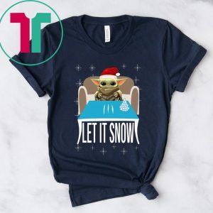 COCAINE SANTA BABY YODA LET IT SNOW SHIRT