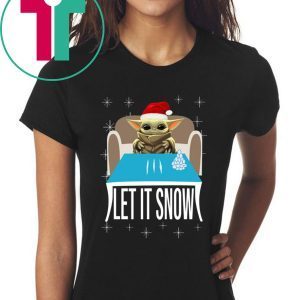 COCAINE SANTA BABY YODA LET IT SNOW SHIRT