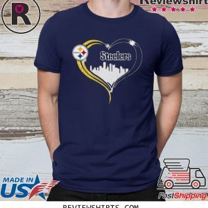 Diamond Love Pittsburgh Steelers city heart shirt