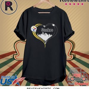 Diamond Love Pittsburgh Steelers city heart shirt