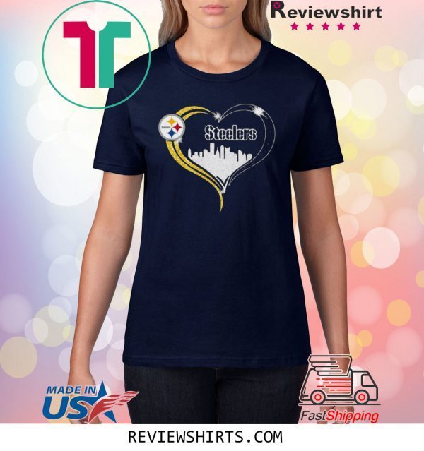 Diamond Love Pittsburgh Steelers city heart shirt