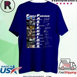 Fast Furious Paul Walker Vin Diesel Tvres Gibson Signatures T-Shirt