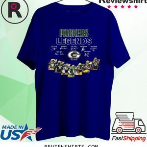 GREEN BAY PACKERS LEGENDS PLAYERS SIGNATURES T-SHIRT